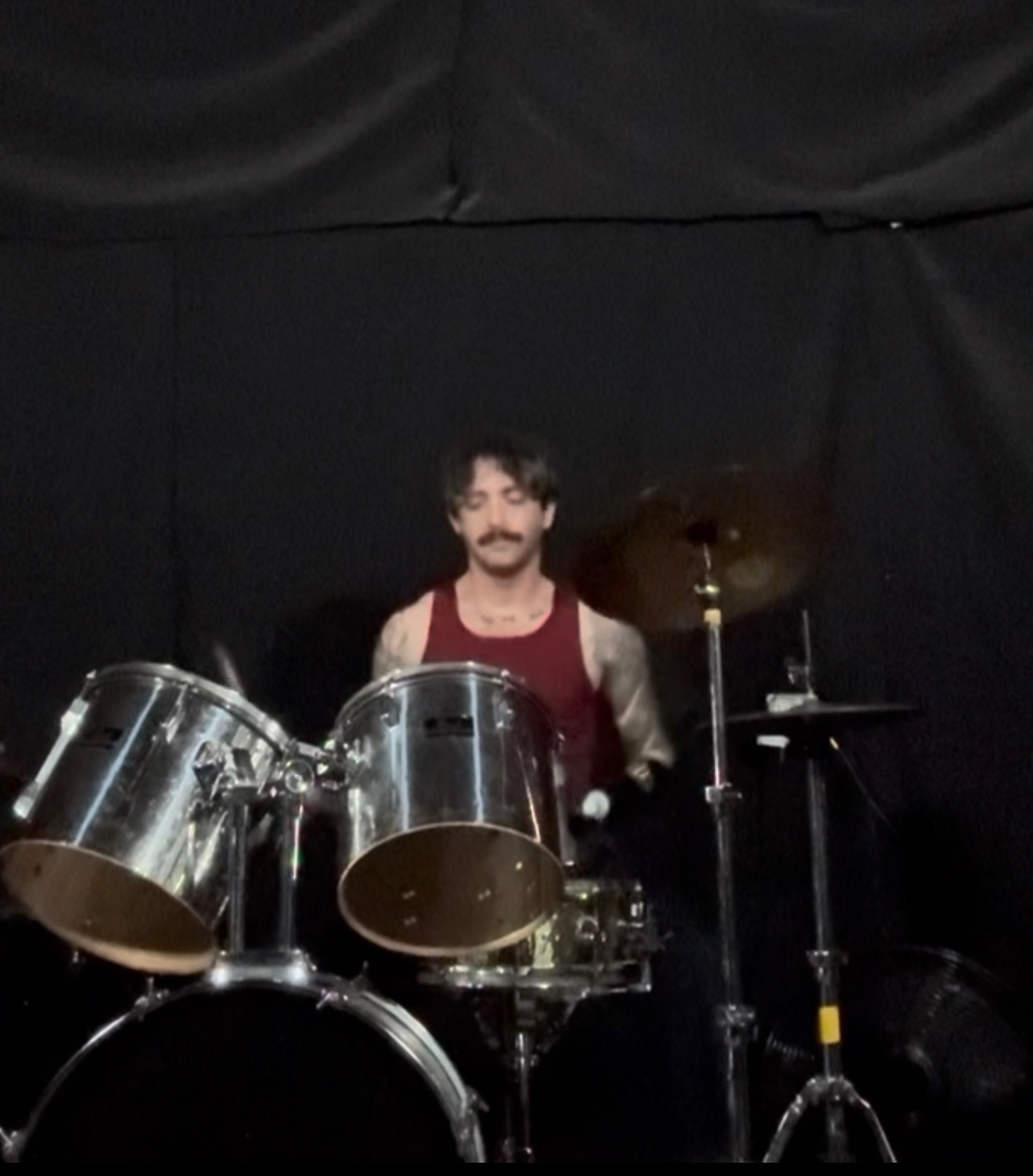 Josh, drummer with prosthetic arm